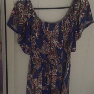 Maxi dress with stretchy double stitching bodice